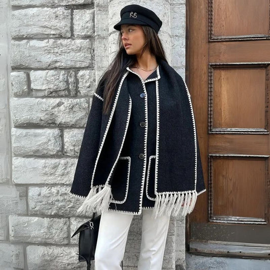 The Amara Woolen Coat + Scarf